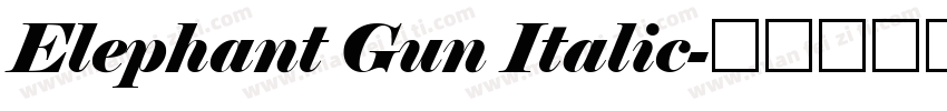 Elephant Gun Italic字体转换